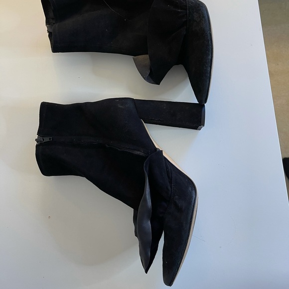 Zara Faux Suede Sock Boot with decal - Picture 2 of 5